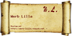 Werb Lilla névjegykártya
