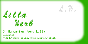 lilla werb business card